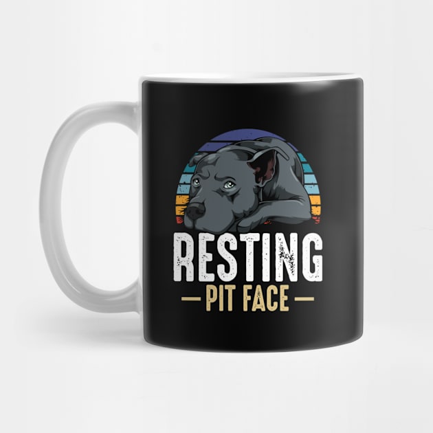 Resting Pit Face Pitbull Dog Pet Animal Lover by Funnyawesomedesigns